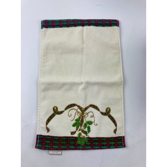 Lenox Christmas Holiday Nouveau Collection Set Bath Towel Hand Towels Face Cloth - Picture 9 of 16